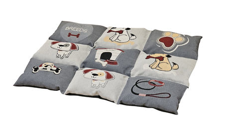 Nobby Hundematte Patchy Classic grau beige Stoff 58 x 80 cm – Bild 1 von 6