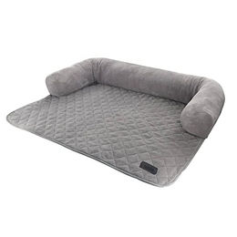 Nobby Hundematte Penka aus Plüsch grau 91 x 74 x 10 cm – Bild 1 von 6