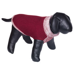 Produktbild von Nobby Hundepullover Fargo aus Mikrofaser bordeaux rot Länge 48 cm