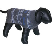 Produktbild von Nobby Hundepullover Mundo Mikrofaser grau-blau 20 cm