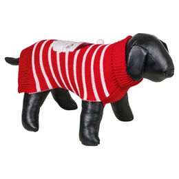 Nobby Hundepullover Santa rot-weiß 40 cm aus Polyester – Bild 1 von 3