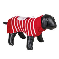 Produktbild von Nobby Hundepullover Santa rot-weiß warmer Strickpullover aus Mikrofaser 20 cm