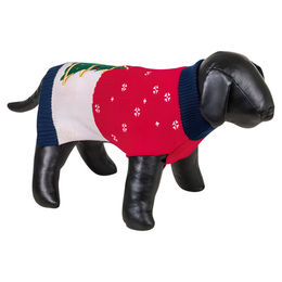 Produktbild von Nobby Hundepullover Tree and Snow rot weiß aus Mikrofaser Größe 40 cm