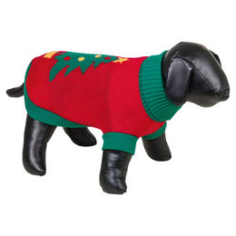 Nobby Hundepullover Xmas Tree aus Mikrofaser rot grün – Bild 1 von 4