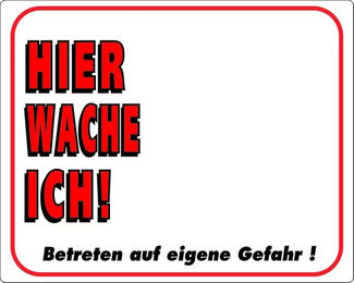 Produktbild von Nobby Hundeschild Hier Wache Ich!