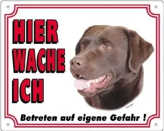 Nobby Hundeschild Pet Labrador Dunkel – Bild 1 von 1