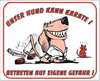Produktbild von Nobby Hundeschild Unser Hund kann Karate