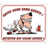 Produktbild von Nobby Hundeschild Unser Hund kann Karate