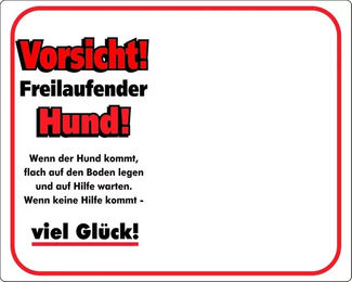 Nobby Hundeschild Vorsicht Freilaufender Hund – Bild 1 von 1