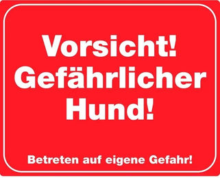 Nobby Hundeschild Vorsicht Gefährlicher Hund – Bild 1 von 1