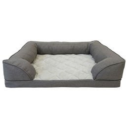 Produktbild von Nobby Hundesofa Komfort Dima aus Plüsch Grau für Senior Hunde