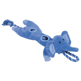 Produktbild von Nobby Hundespielzeug 2 in 1 Plüsch Elefant mit Seil in Blau