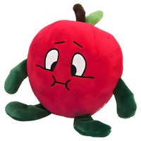 Produktbild von Nobby Hundespielzeug Apfel aus Plüsch mit Squeaker Rot 17 cm