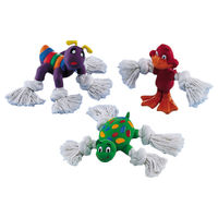 Produktbild von Nobby Hundespielzeug aus Latex mit Seil und Quietschfunktion bunt