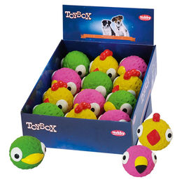 Nobby Hundespielzeug Bird Faces Quietschspielzeug aus Latex Bunt – Bild 1 von 2