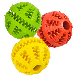 Nobby Hundespielzeug Dental Ball aus Vollgummi zur Zahnpflege für erwachsene Hunde bunt – Bild 1 von 3