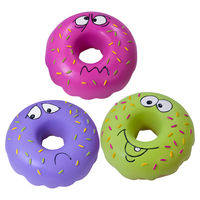 Produktbild von Nobby Hundespielzeug Donut mit Gesicht aus Latex bunt für alle Altersstufen