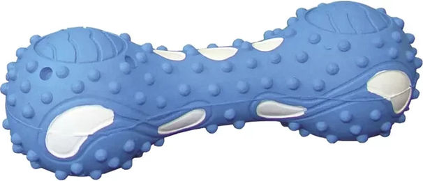 Produktbild von Nobby Hundespielzeug Erfrischende Hantel aus Gummi Blau - 13 cm