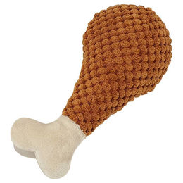 Nobby Hundespielzeug Happy Food Hähnchenkeule Plüsch mit Squeaker 17,5 cm – Bild 1 von 2