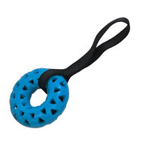 Produktbild von Nobby Hundespielzeug Kauspielzeug aus TPR-Schaum mit Nylonband in Blau Ø 14 cm