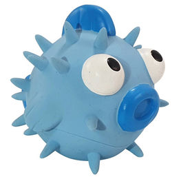 Produktbild von Nobby Hundespielzeug Kugelfisch aus Latex mit Quietschfunktion in Blau - 1 Stk.