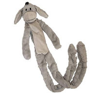 Produktbild von Nobby Hundespielzeug Long Esel aus Softplüsch mit Squeaker und Knisterseil 105 cm Grau