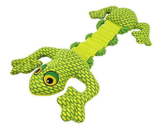 Nobby Hundespielzeug Nylon Frosch mit Seil und Quietschfunktion Grün – Bild 1 von 4