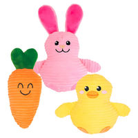Produktbild von Nobby Hundespielzeug Oster Plüschfigur aus Cord bunt für kleine und mittlere Hunde