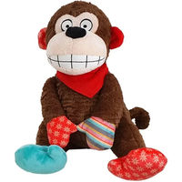 Produktbild von Nobby Hundespielzeug Plüsch Affe mit Squeaker für Welpen und Hunde 25 cm Braun Bunt