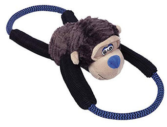 Nobby Hundespielzeug Plüsch Affe Stretch mit Seil 50 cm – Bild 1 von 3