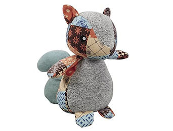 Nobby Hundespielzeug Plüsch Eichhörnchen Patchwork Bunt 130g – Bild 1 von 2