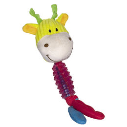 Produktbild von Nobby Hundespielzeug Plüsch Giraffe mit TPR für Welpen bunt