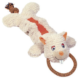 Produktbild von Nobby Hundespielzeug Plüsch Nager Stretch mit Seil in Beige und Braun