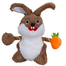 Nobby Hundespielzeug Plüsch Osterhase mit Seil Braun – Bild 1 von 3