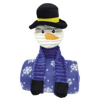 Produktbild von Nobby Hundespielzeug Plüsch Schneemann mit Decke und Quietscher