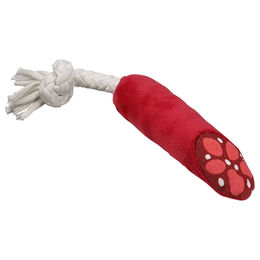 Produktbild von Nobby Hundespielzeug Plüsch-Wurst mit Seil in Rot