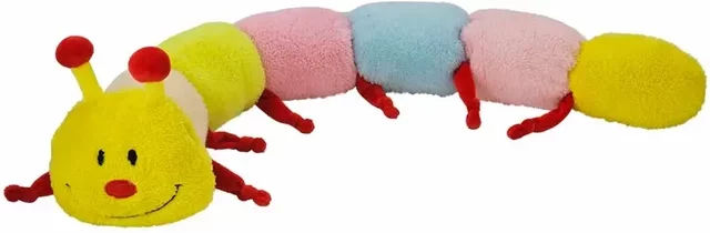 Nobby Hundespielzeug Raupe aus Plüsch mit 6 Multisqueakern 71 cm bunt - 71 cm – Bild 1 von 2
