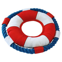 Nobby Hundespielzeug Rettungsring mit Seil aus Nylon als schwimmfähiges Quietschspielzeug – Bild 1 von 4