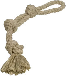 Nobby Hundespielzeug Rope Toy doppeltes Spielseil aus Sisal-Baumwoll-Mix Natur 60 cm - 600 g – Bild 1 von 5