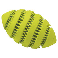 Produktbild von Nobby Hundespielzeug Rugby aus Gummi Gelb für alle Altersstufen und Größen - 15 cm