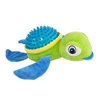Produktbild von Nobby Hundespielzeug Schildkröte aus Plüsch mit TPR in Blau oder Grün 30 cm - 30 cm