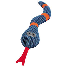 Nobby Hundespielzeug Schlange aus Mesh und Nylon mit Squeaker Blau – Bild 1 von 2