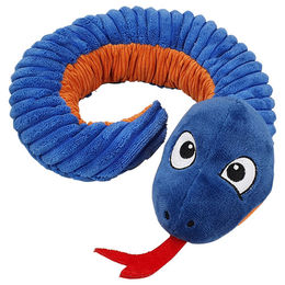 Produktbild von Nobby Hundespielzeug Schlange aus Plüsch in Blau und Orange