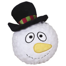 Produktbild von Nobby Hundespielzeug Schneemann-Plüschball in Weiß