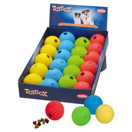 Nobby Hundespielzeug Snackball aus Gummi bunt Ø 6,5cm – Bild 1 von 2