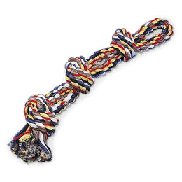 Nobby Hundespielzeug Spielseil aus Baumwolle bunt mit 3 Knoten - 580 g – Bild 1 von 2