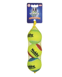 Nobby Hundespielzeug Tennisbälle bunt 3er Netz Größe M – Bild 1 von 2