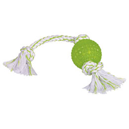 Produktbild von Nobby Hundespielzeug TPR Ball mit Seil Grün - 1 Stk.