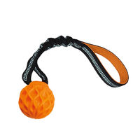 Produktbild von Nobby Hundespielzeug TPR Ball Wafer in Orange mit elastischer Schlaufe