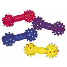 Nobby Hundespielzeug Vinyl Hantel Classic mit Squeaker bunt 16 cm - 16 cm – Bild 1 von 3
